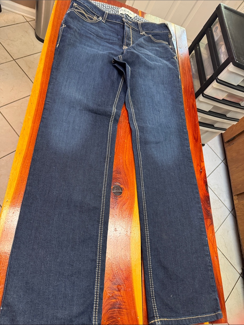 Ariat R.E.A.L Denim Perfect Rise Dark Indigo Straight-Leg Jeans
